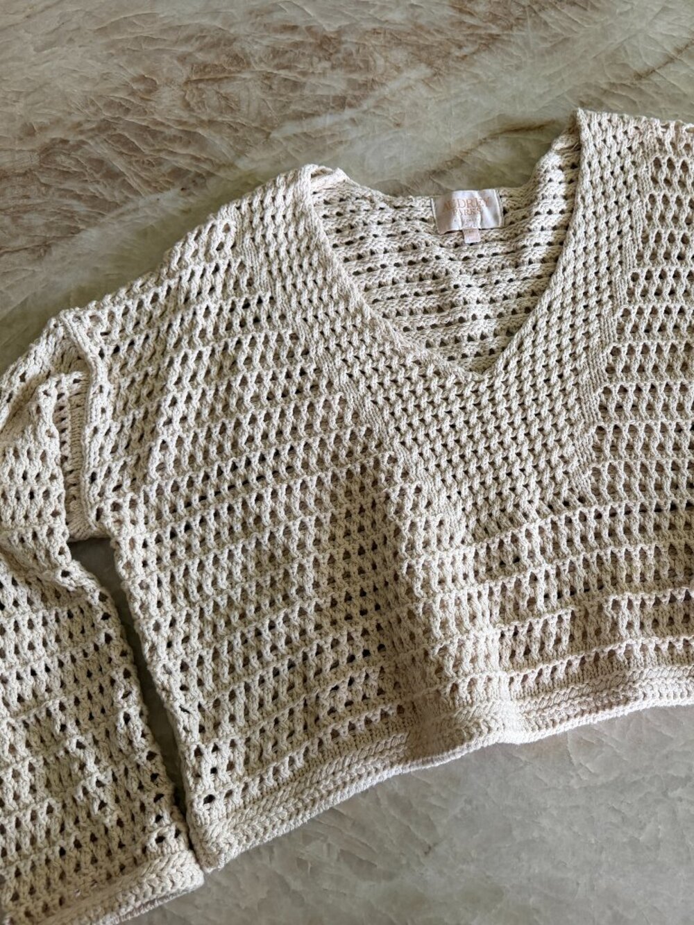 Women's Cropped Crochet Sweater